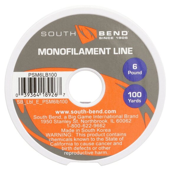 South Bend 6lb Monofilament Fishing Line – 100 Yards Pony Spool - Picture 1 of 3